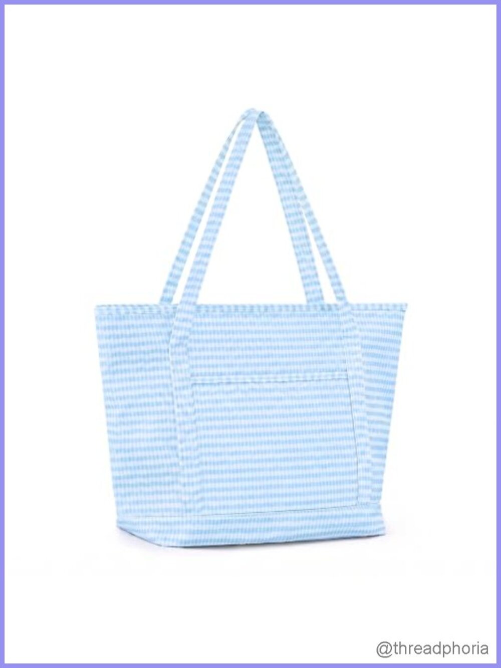Gingham Tote Bag Women Nylon Water Resistant Laptop Work Handbag